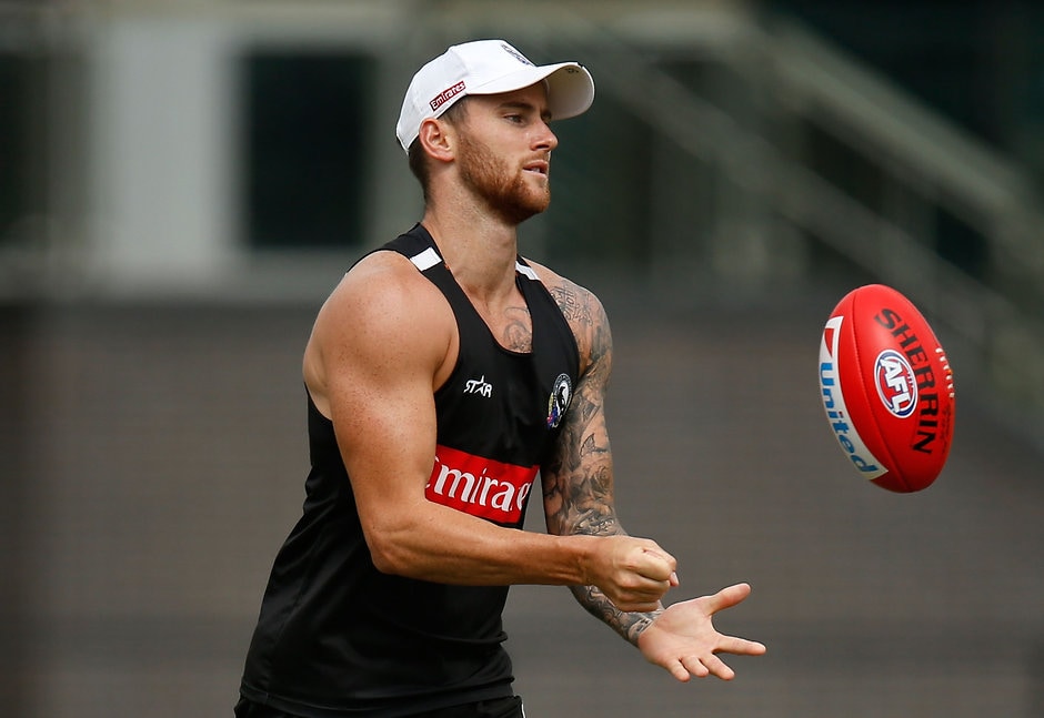 AFL 2015 Training - Collingwood 091215 Jeremy Howe says a bout of foot soreness won't slow down his pre-season - ${keywords}